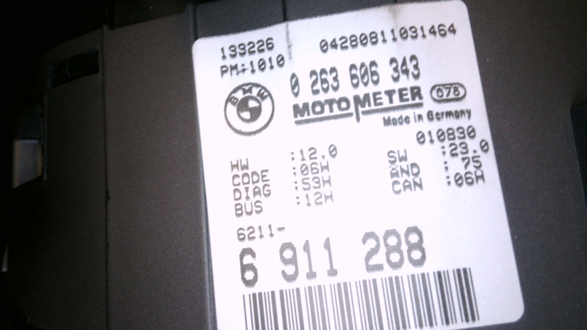 INSTRUMENTENTAFEL TACHO