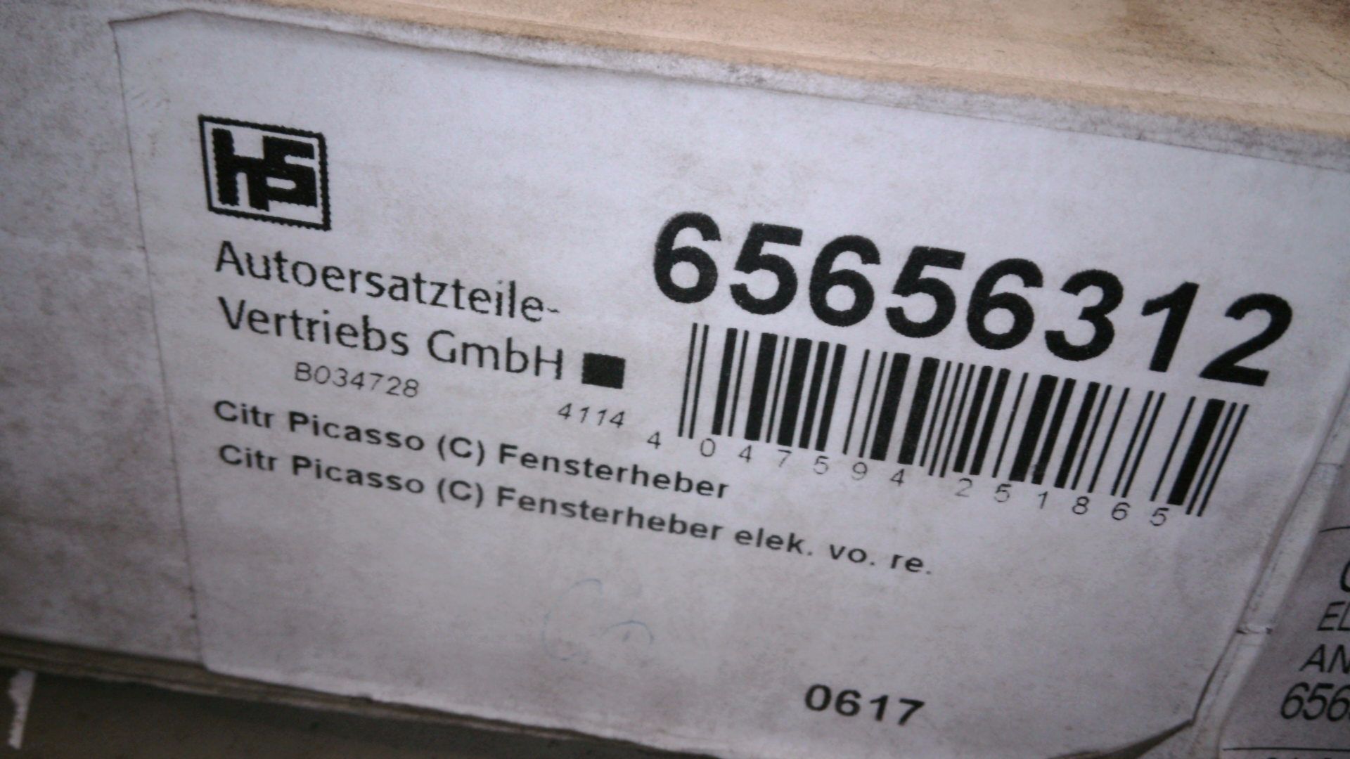 GESTÄNGE Fensterheber ELEKTRISCH (Tür vorn) Rechts
