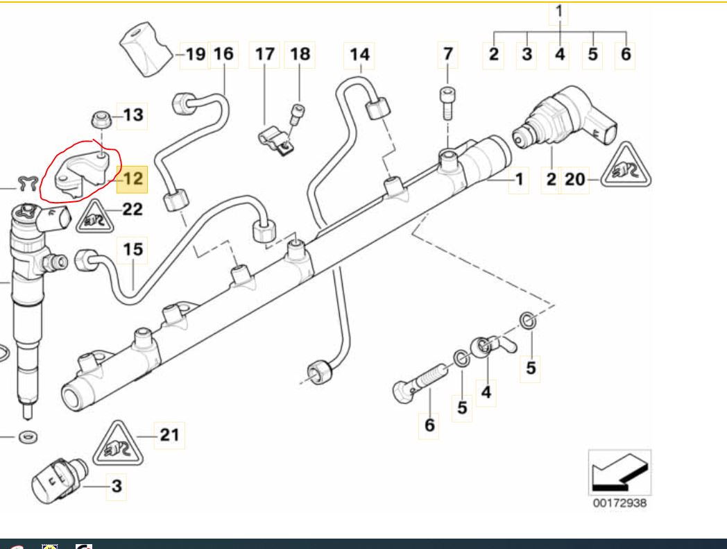 Flansch / Halter für Einspritzdüse