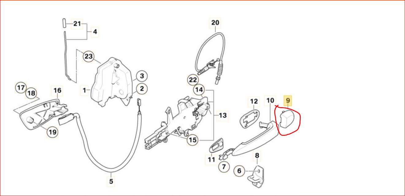 Abdeckung Tür vorne rechts