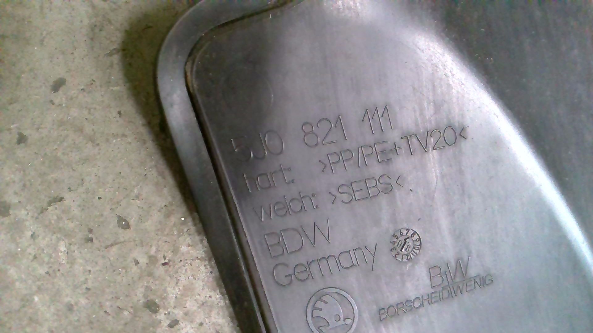 Schottblech ABDECKUNG KOTFLÜGEL Links