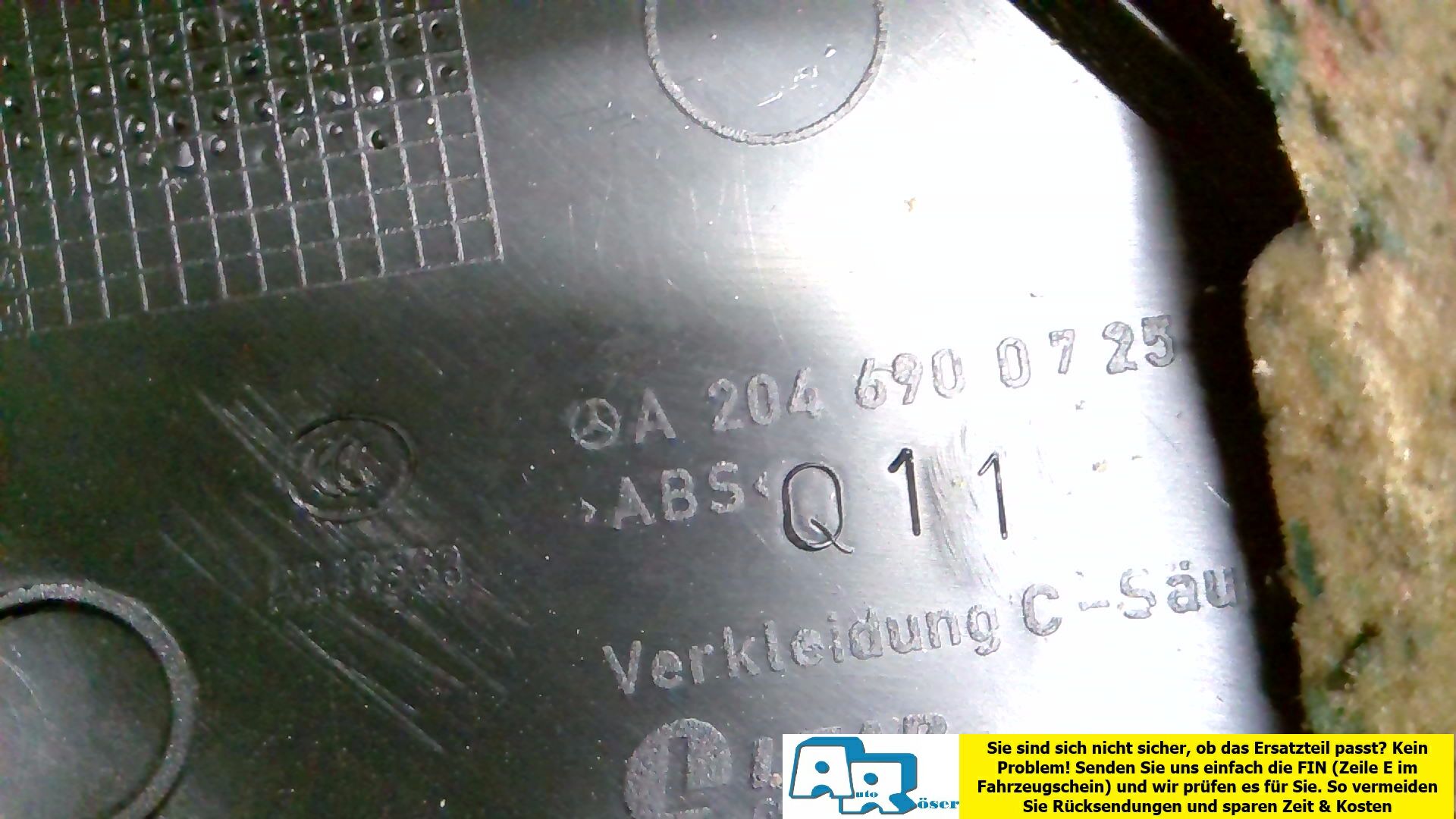 Innenverkleidung Dachsäule oben Links