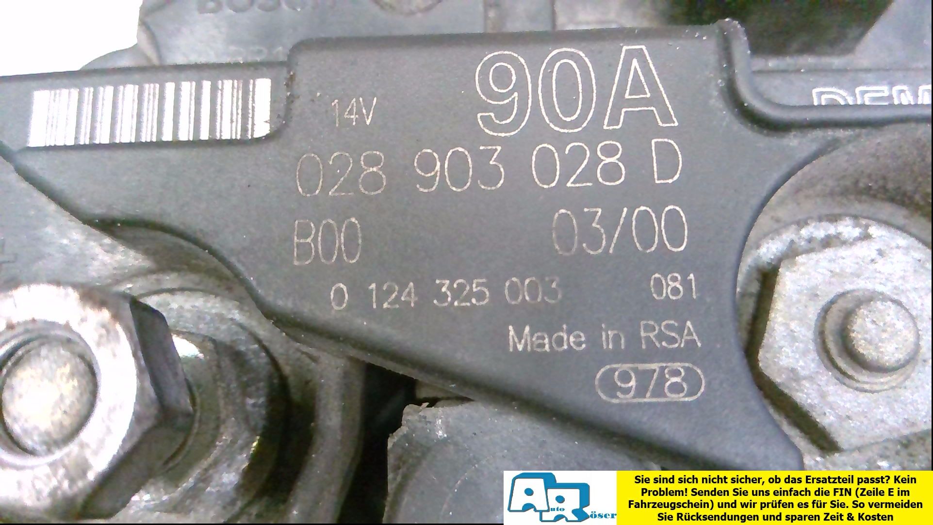 Lichtmaschine Lima Generator 90A
